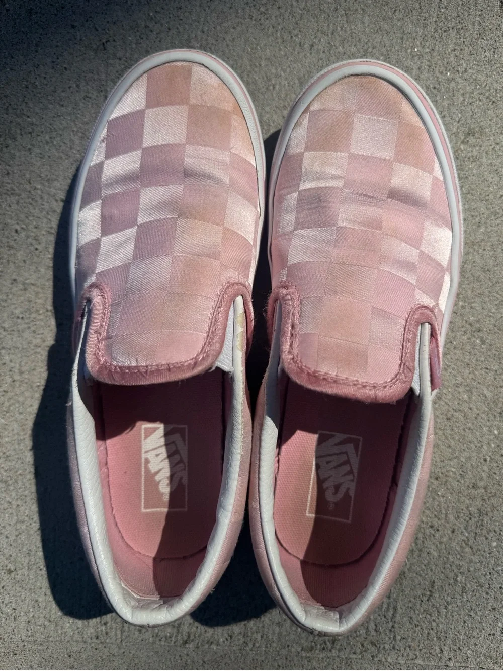 girls Vans slip on sneakers size 2